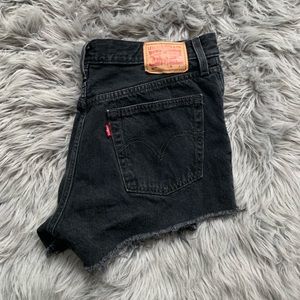 Vintage High-Waisted Black Denim Shorts💫
